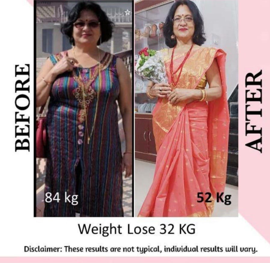 Before and after: 32 kg weight-loss transformation