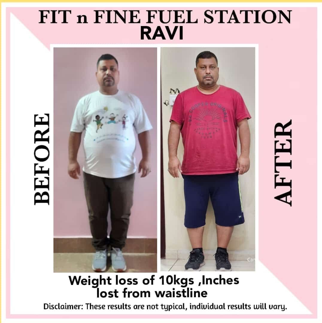 Ravi — before and after losing 10 kg
